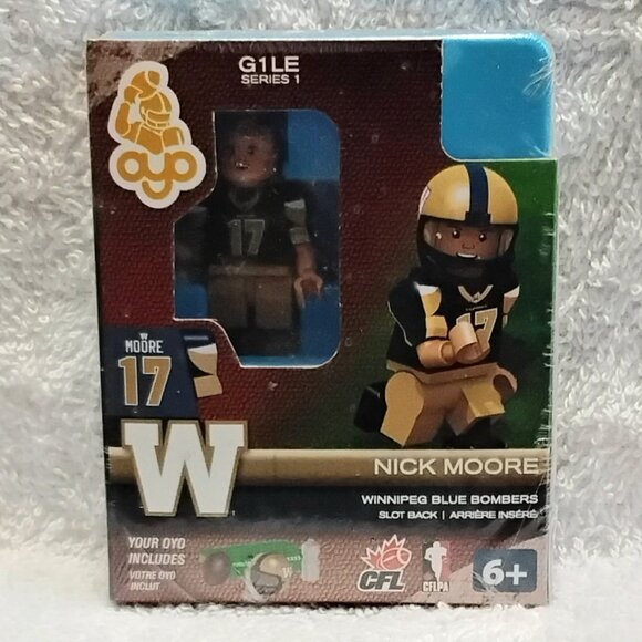 3/$25 Sealed 2014 CFL Nick Moore Mini Figure G1LE Series 1 by OYO Sports!! - Picture 1 of 4